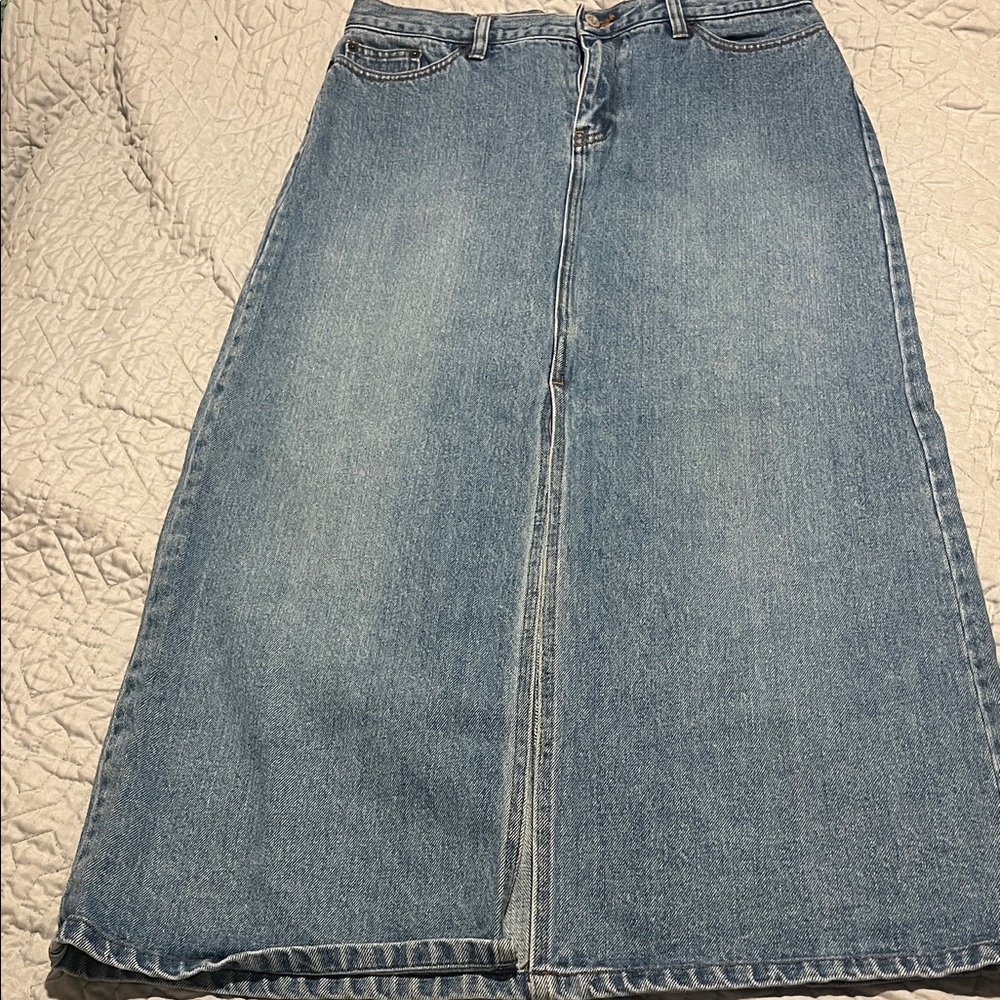 GAP Blue Denim Maxi Skirt